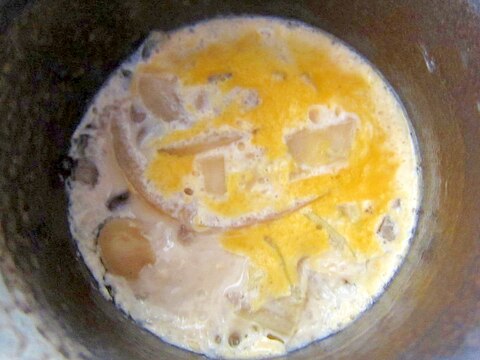 そばつゆ卵牡蠣茶碗蒸し